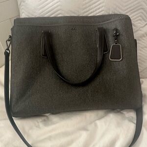 Tumi Gray Laptop Bag with Black Accents